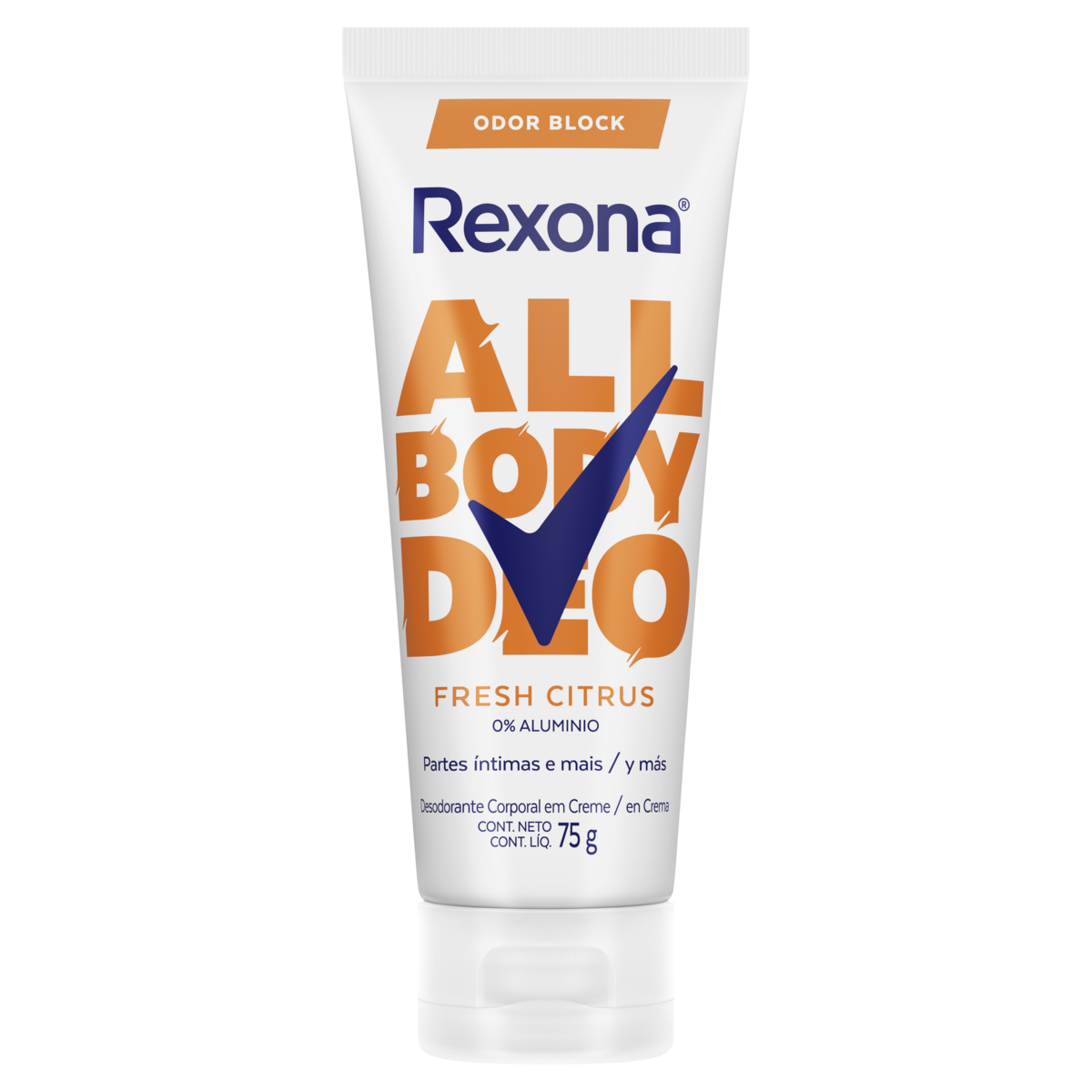 Desodorante REXONA All Body Deo Feminino Fresh Citrus em Creme 75g