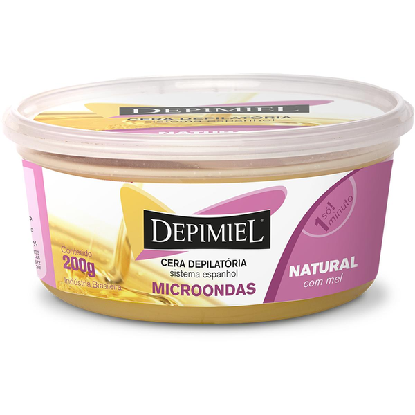 Cera Quente Depimiel 200g - Para Micro-ondas - Natural com Mel