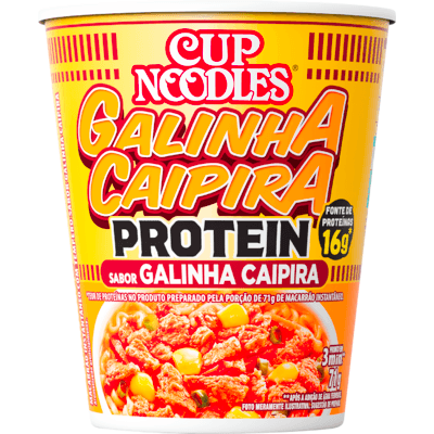 Macarrão Instantâneo Nissin Cup Noodles Galinha Caipira Protein 71g