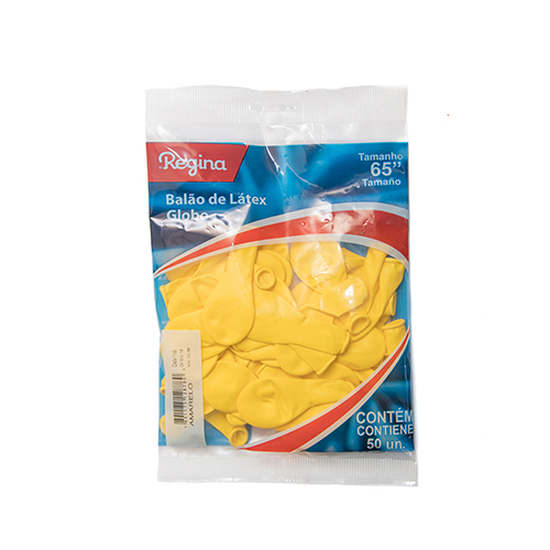 Balao Regina Pera Liso Amarelo C/50