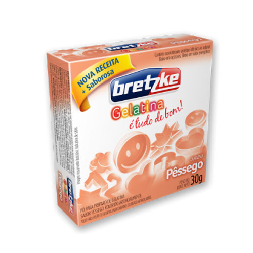 Pó Para Gelatina Pêssego Bretzke 30g