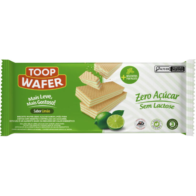 Biscoito Toop Wafer Limão Zero 78g