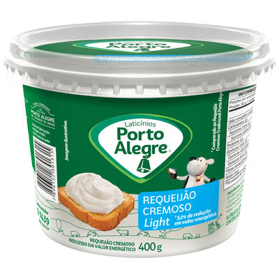 Requeijão Cremoso Porto Alegre Light 400g