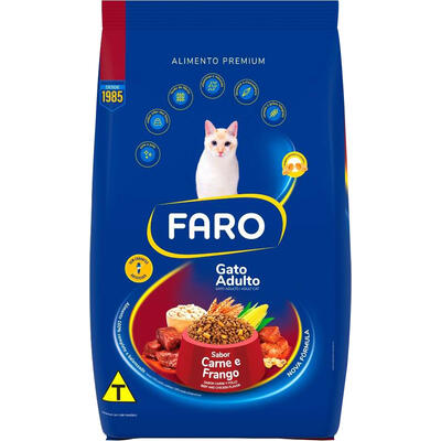 Alimento para Gatos Adultos Faro Carne e Frango 2,7kg