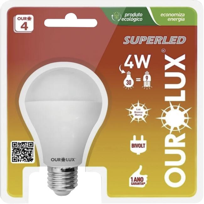 Lâmpada Bivolt Ourolux Super Led - 4W un