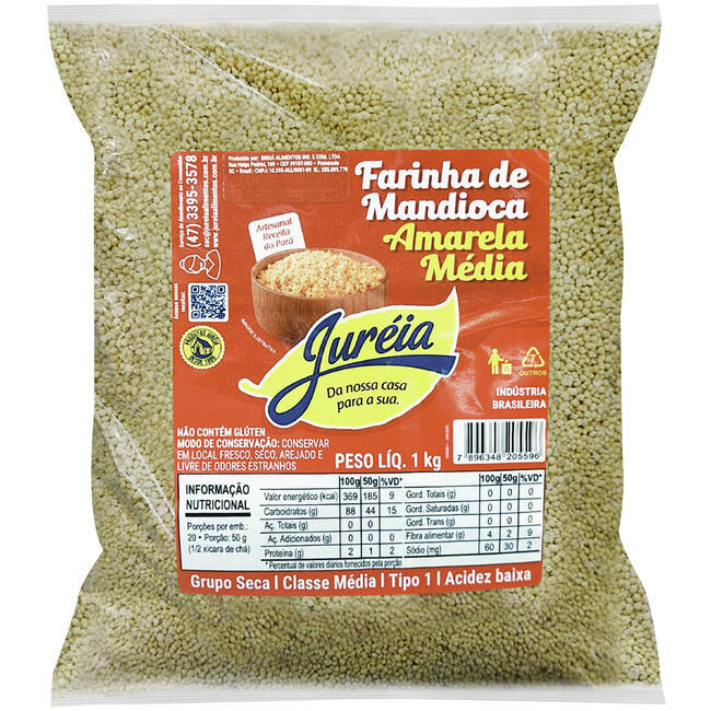 Farinha de Mandioca Juréia Amarela Média 1kg