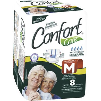 Fralda Geriátrica Confort Care - M 8 un