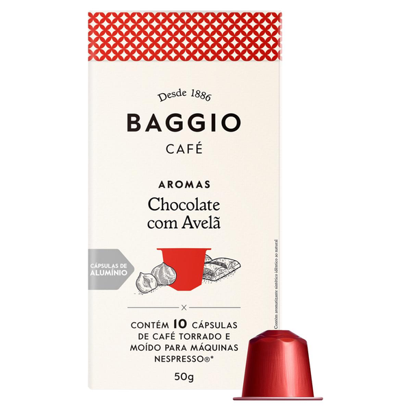 Café BAGGIO Chocolate com Avelã com 10 Cápsulas 50g