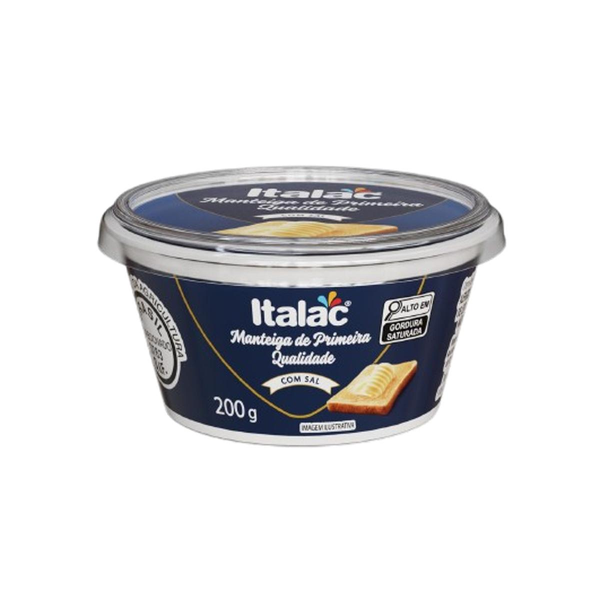 Manteiga Italac 200g - Com Sal - Pote