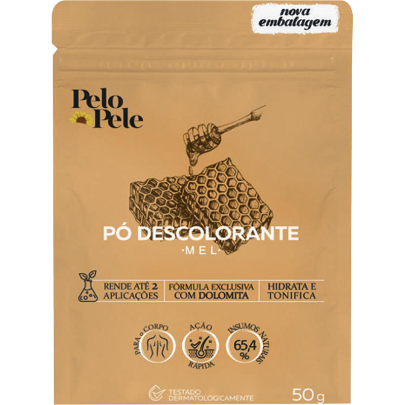 Pó Descolorante Corporal Pelo e Pele Mel 50g
