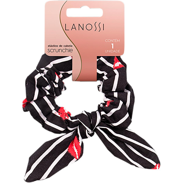 Elástico para Cabelo Lanossi Black - Kiss - Ref. LS2535