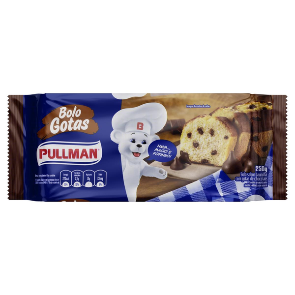 Bolo Baunilha com Gotas de Chocolate Pullman Pacote 250g