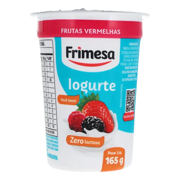 Iogurte Restrição à Lactose Frimesa 165g - Frutas Vermelhas