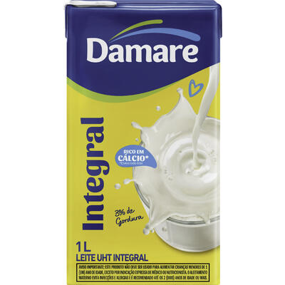 Leite Longa Vida Damare Integral 1L
