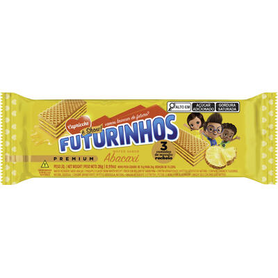 Biscoito Wafer Futurinhos Abacaxi 28g