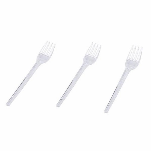 Garfo Plastico Sobremesa Regina C/25un Cristal