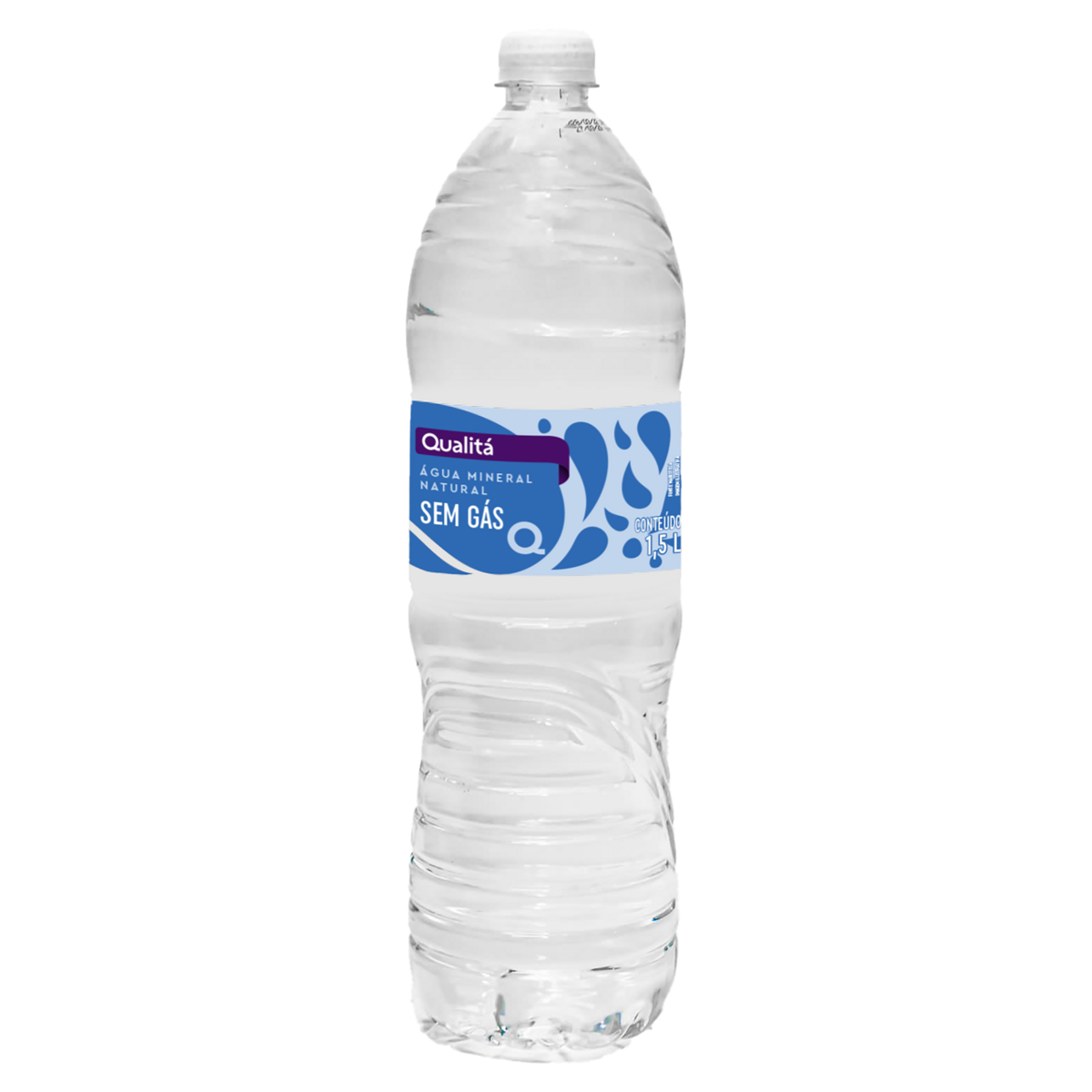Água Mineral Natural sem Gás Qualitá Garrafa 1,5l