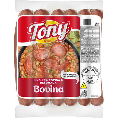 Linguiça de Carne Bovina Cozida Tony 2kg