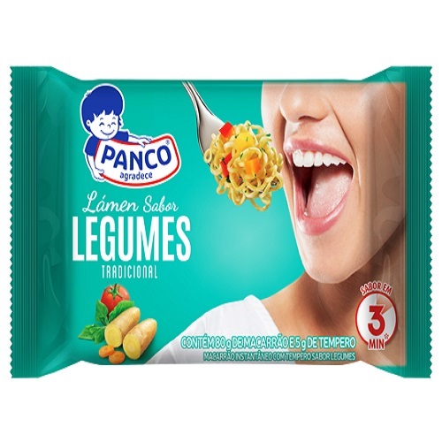 Macarrão Instantâneo Lámen Legumes Panco Pacote 85g