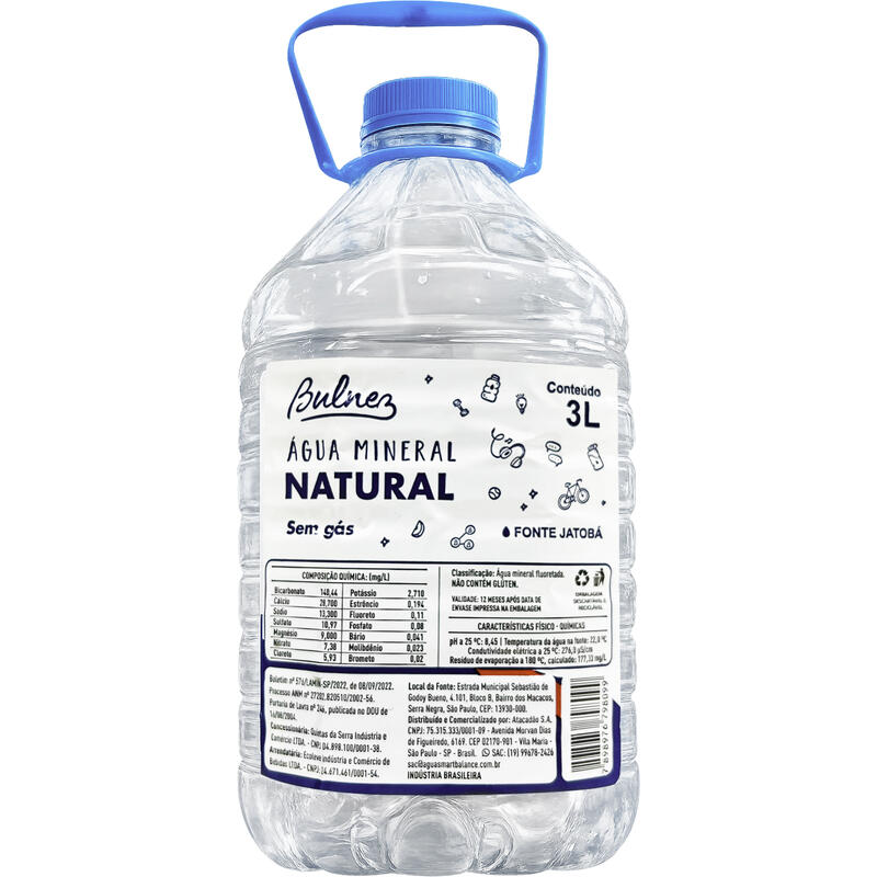Água Mineral Bulnez Sem Gás 3L