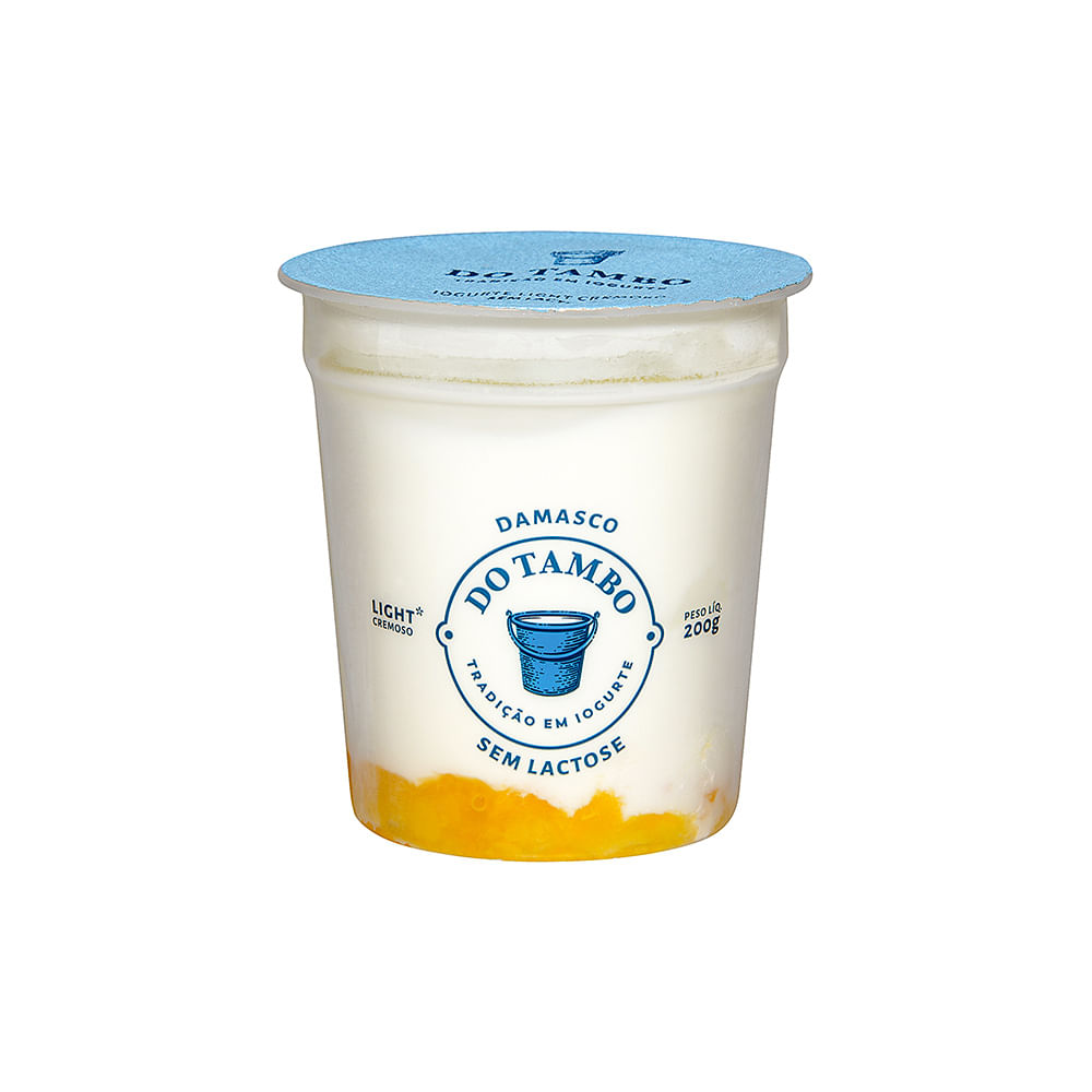 Iogurte de Damasco Cremoso Light sem Lactose Do Tambo 200g