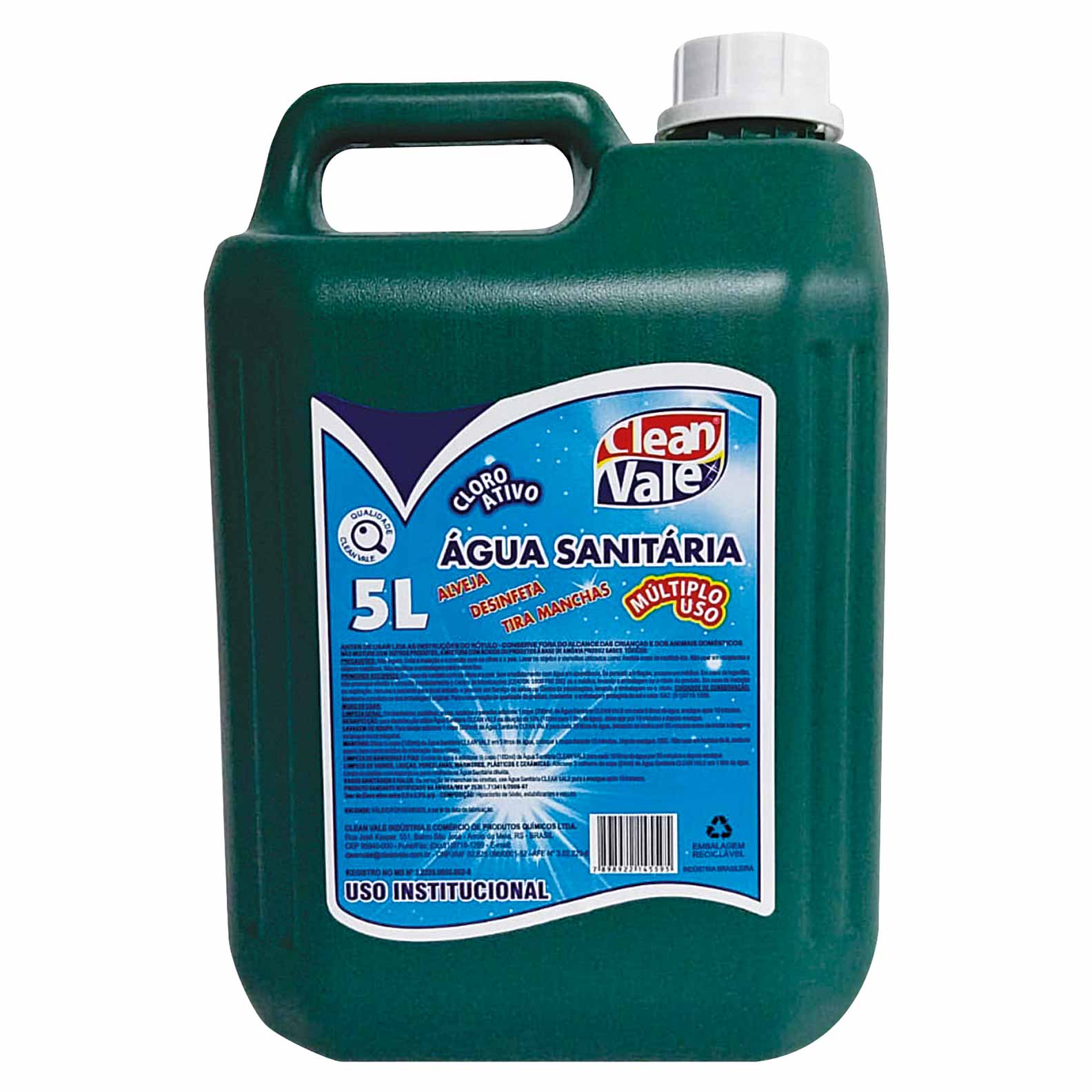 Água Sanitária Clean Vale 5 Litros
