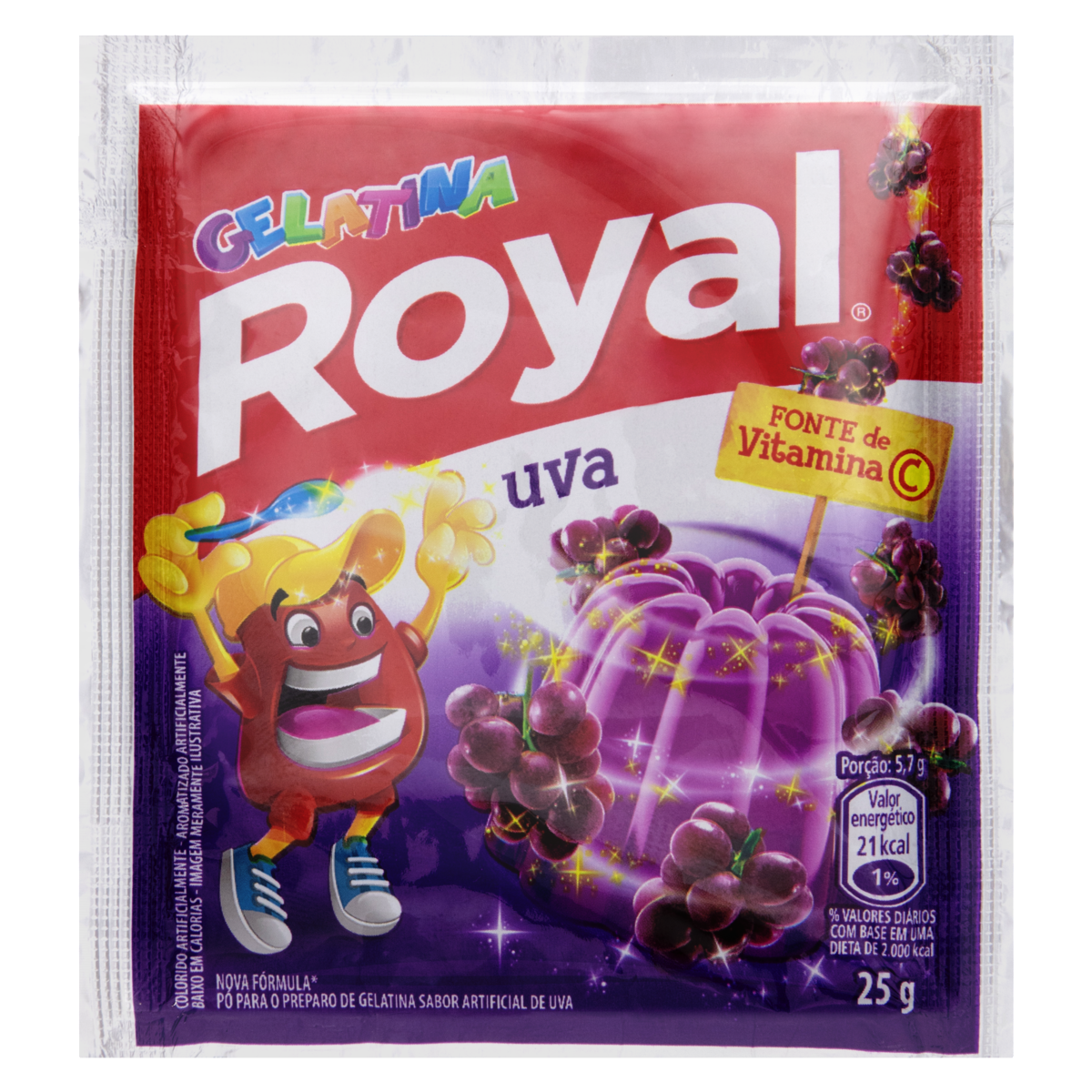 Gelatina em pó ROYAL uva 25g
