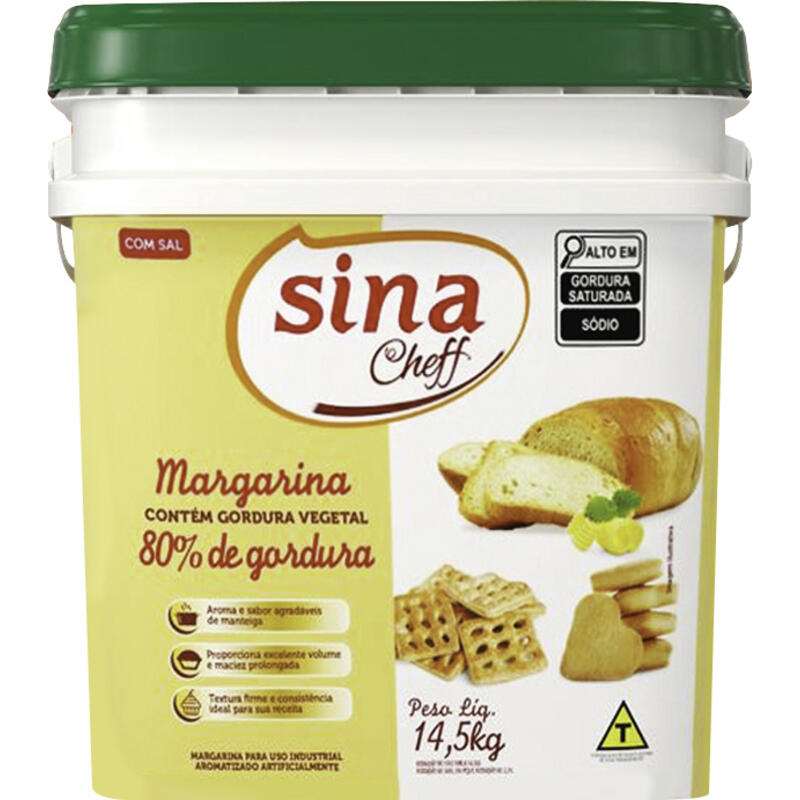 Margarina Sina Cheff 80% Lipídios Com Sal 14,5kg
