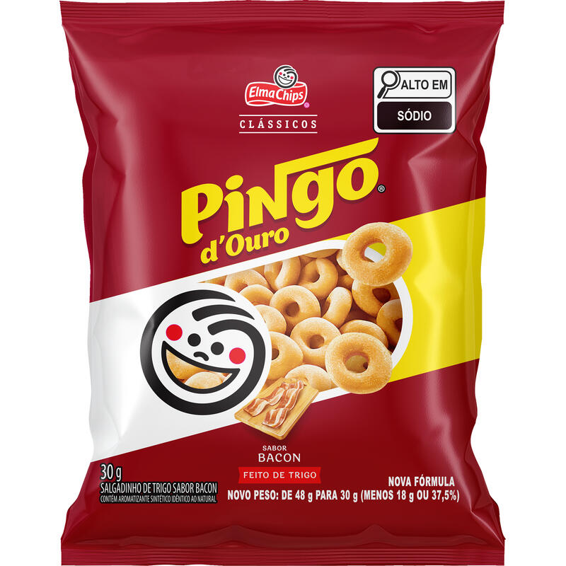 Salgadinho Elma Chips Pingo d'Ouro Bacon 30g