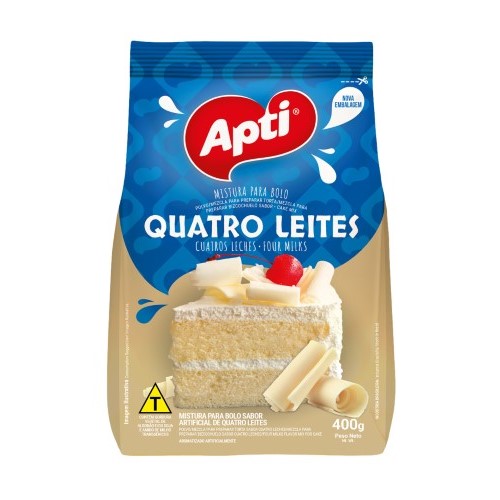 Mistura Para Bolo Apti Sabor Quatro Leites 400g