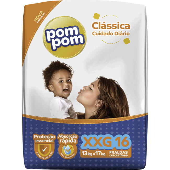 Fralda Descartável Pom Pom Jumbo XXG 16 un