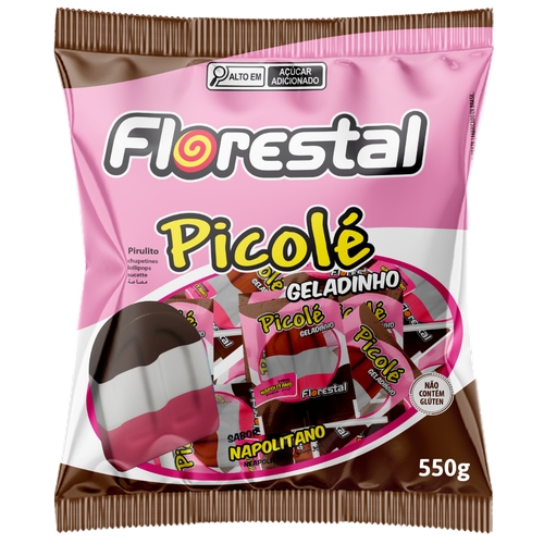 Pirulito Florestal Picolé Napolitano 550g