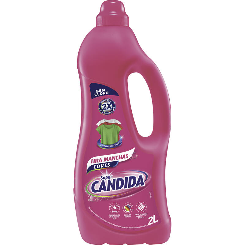 Tira-Manchas Líquido Roupas Coloridas Super Candida Cores Frasco 2l