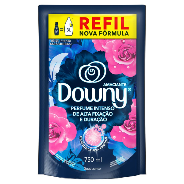 Amaciante de Roupa DOWNY Concentrado Brisa Intenso Refil 750ml