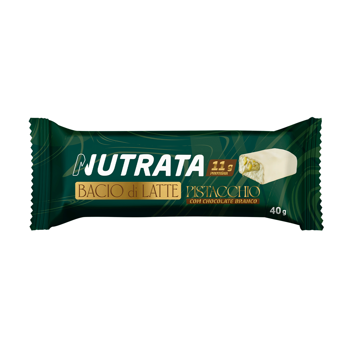 Barra Bacio Di Latte Pistache Chocolate Branco Nutrata 40G