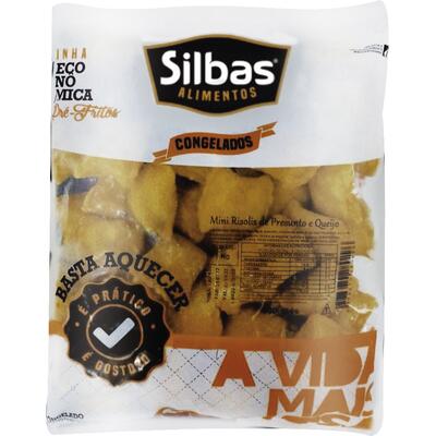 Mini Risolis Silbas Congelado Presunto e Queijo 1kg