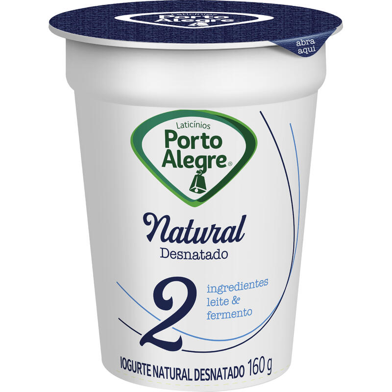 Iogurte Natural Porto Alegre Desnatado 160g