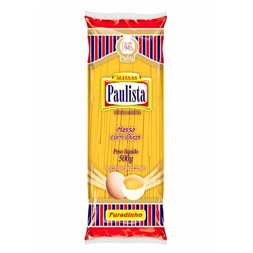 Macarrão Com Ovos Furadinho Paulista 500g