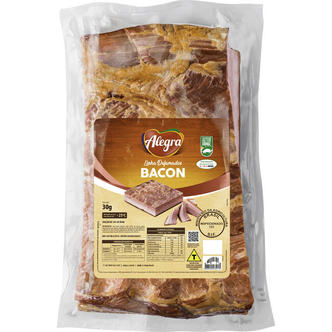 Bacon em Manta Alegra Preço por quilo na peça