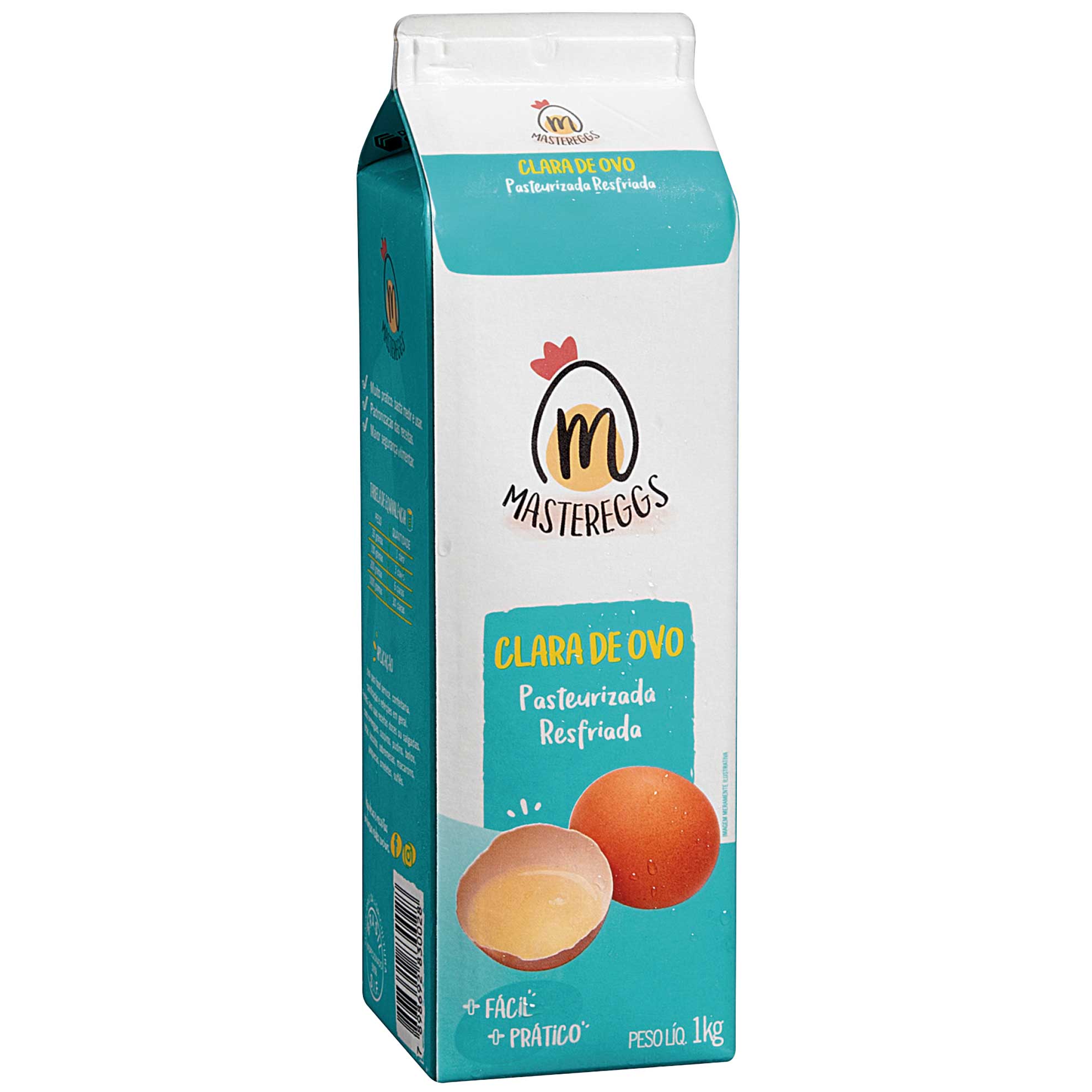 Clara de Ovo Pasteurizada Resfriada Líquida Mastereggs 1kg