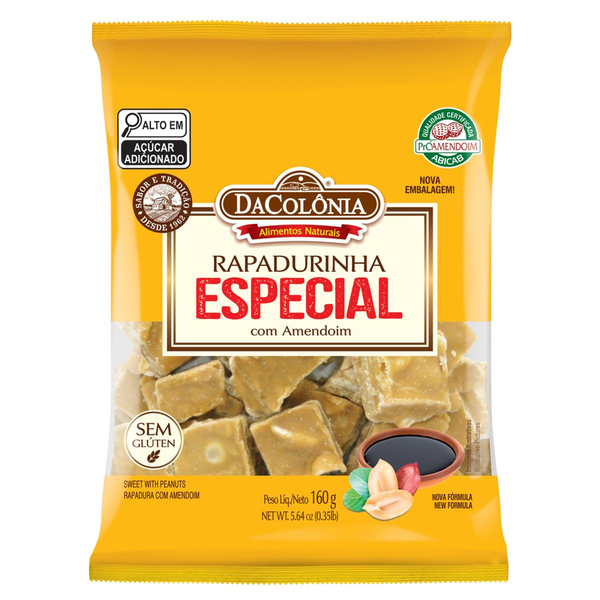 Rapadura DaColônia 160g - Com Amendoim