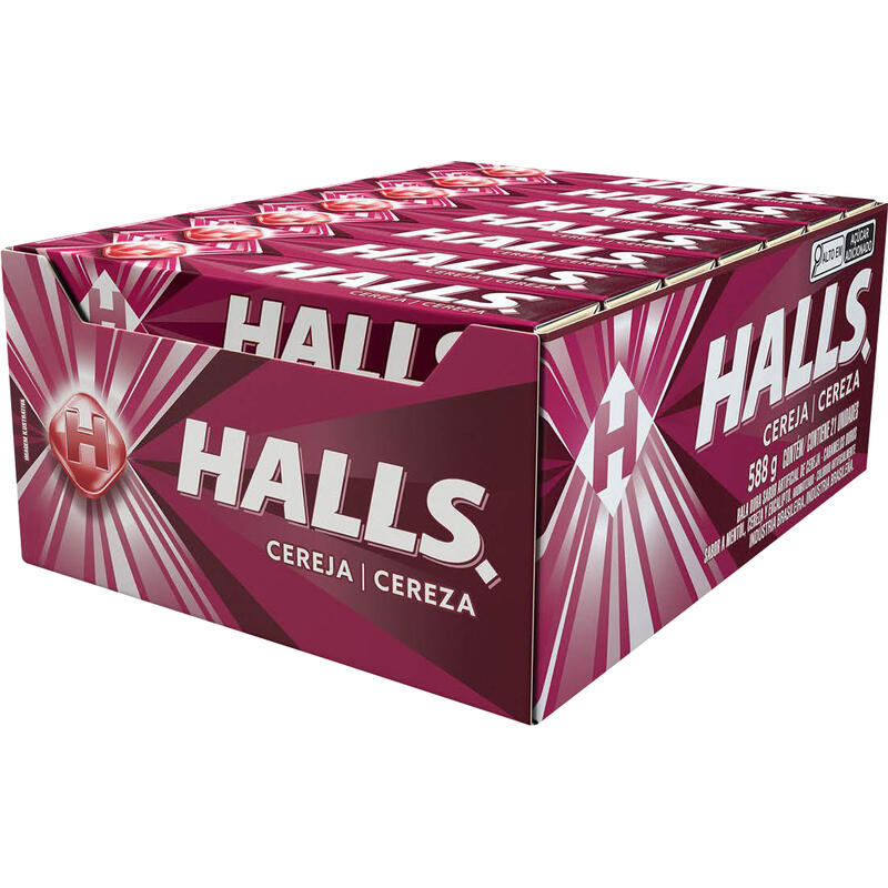 Bala Halls Cereja 21x28g