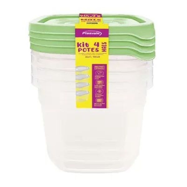 Kit Pote Plasvale Mais 530ml Cjo 4 un