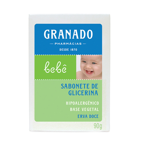 Sabonete Barra de Glicerina Erva-Doce Granado Bebê Caixa 90g