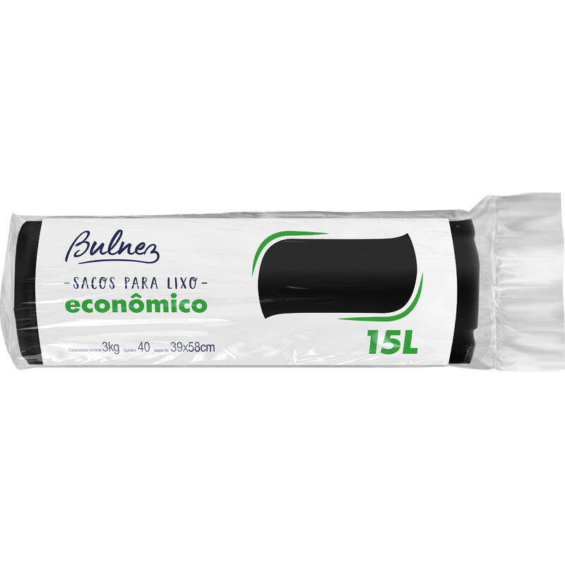 Saco de Lixo Bulnez Econômico 15L 40 un