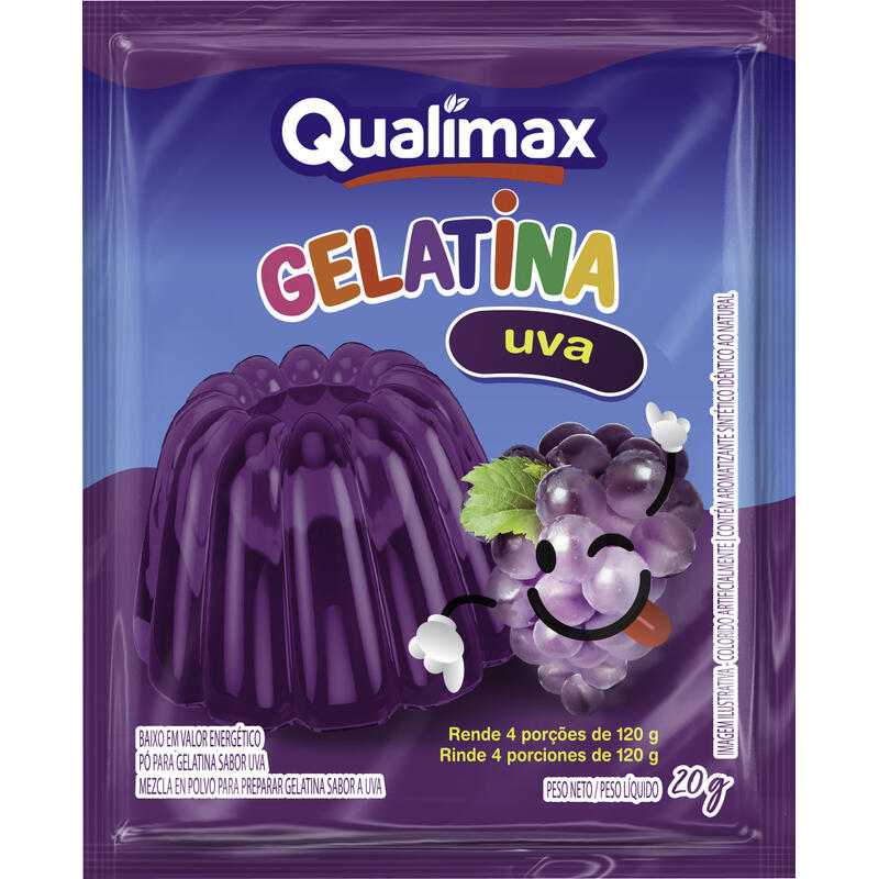Gelatina Qualimax Uva 20g
