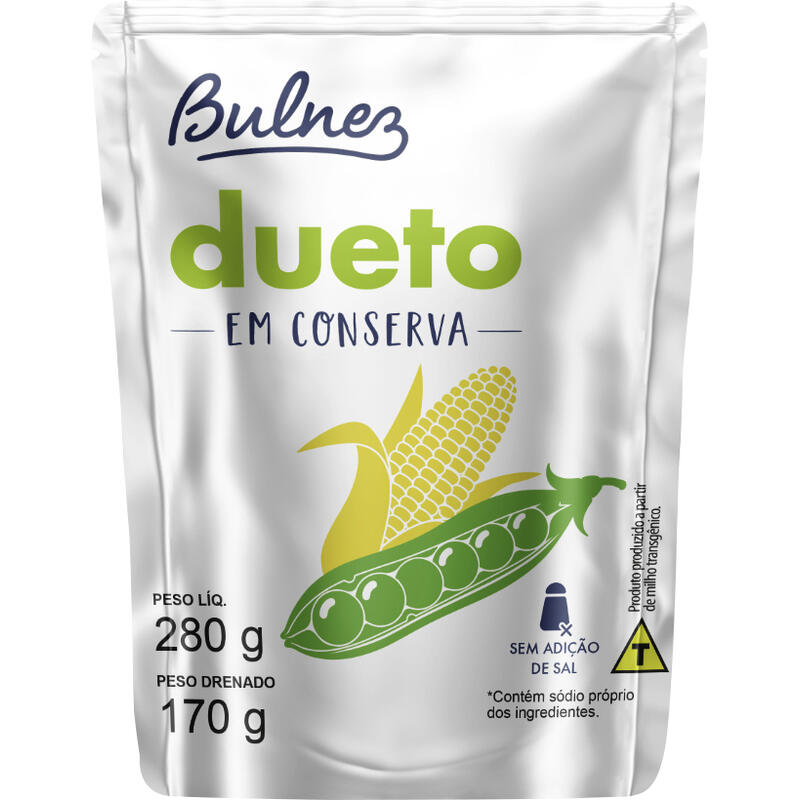 Dueto Bulnez Ervilha e Milho Pouch 170g