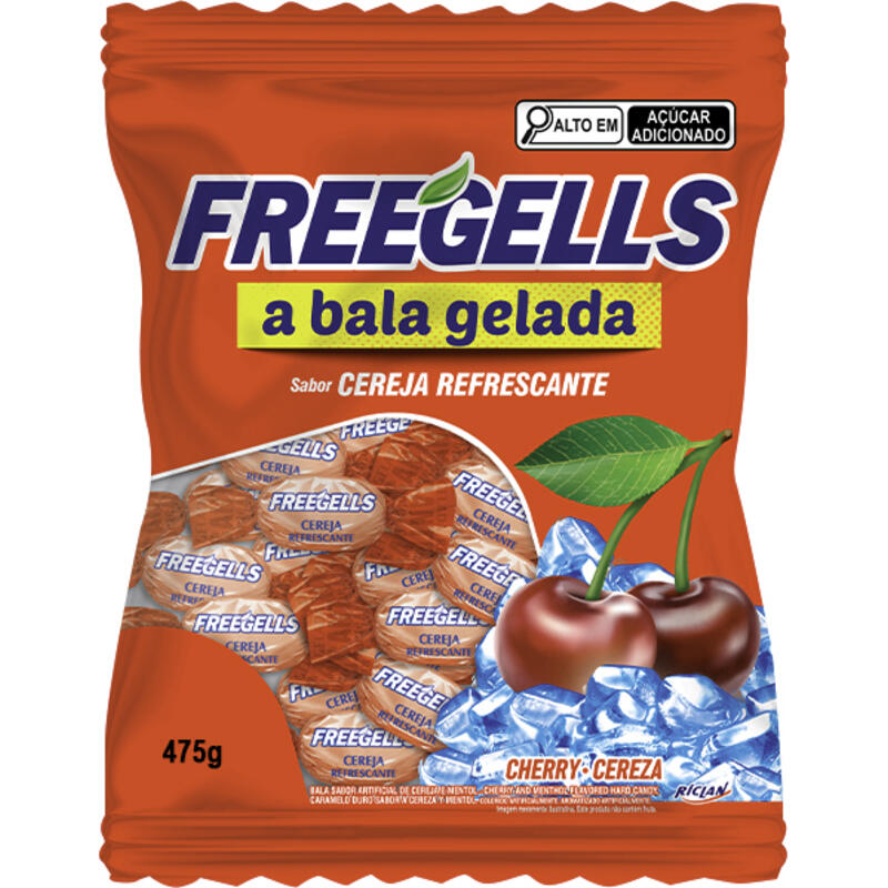 Bala Riclan Freegells Cereja 475g