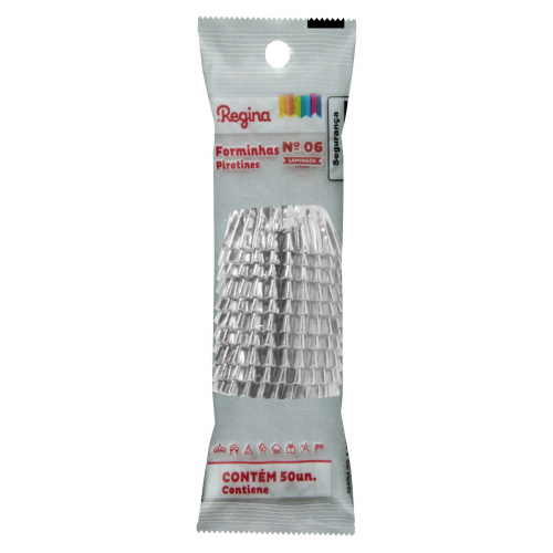 Forminha Para Doces Pirotines Laminada Prata Nº 06 Regina Pacote 50 Unidades