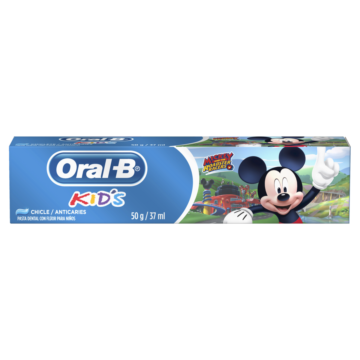 Creme Dental Infantil com Flúor Chiclete Mickey and the Roadster Racers Oral-B Kids Caixa 50g